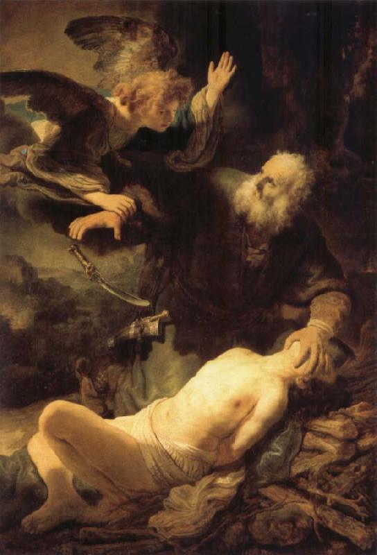 REMBRANDT Harmenszoon van Rijn The Sacrifice of Isaac oil painting picture